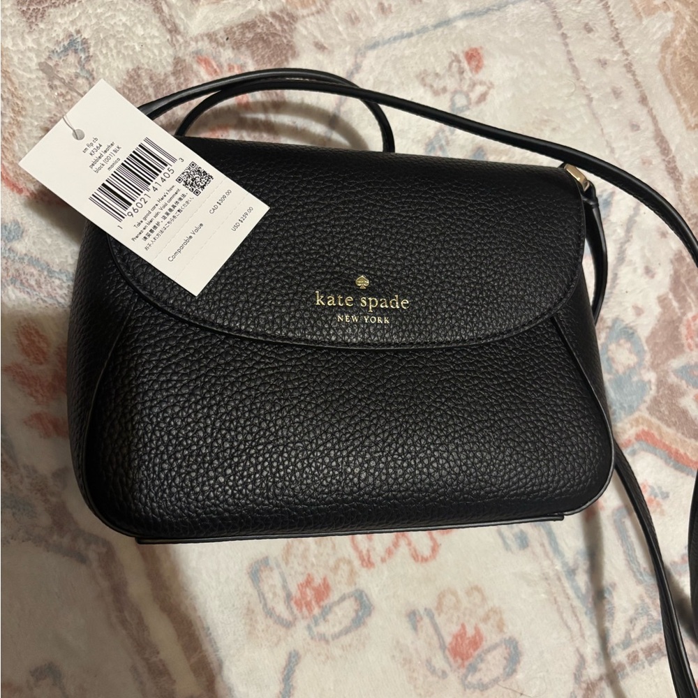 Kate Spade Black Pebbled Crossbody Bag